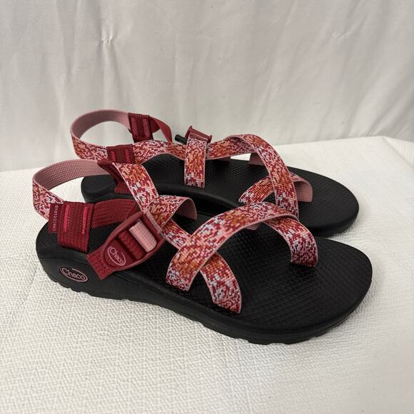 Chaco Z Cloud 2 Sport Sandal Womens Size 10 Rust Pink Abstract Toe Loop - Picture 1 of 11